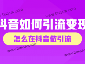 抖音如何引流变现？怎么在抖音做引流？