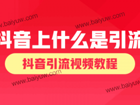 抖音上什么是引流?抖音引流视频教程!