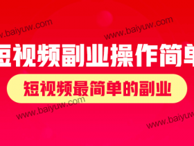 短视频副业操作简单,短视频最简单的副业!