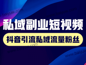 私域副业短视频,怎么在抖音引流私域流量粉丝?