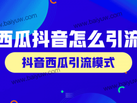 西瓜抖音怎么引流?抖音西瓜引流模式怎么做?
