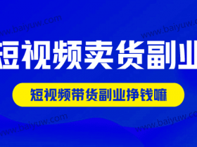 短视频卖货副业怎么找?短视频带货副业挣钱嘛?