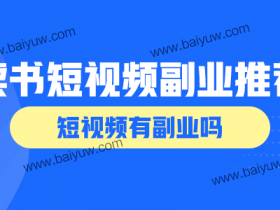 读书短视频副业推荐,短视频有副业吗?