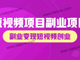 短视频项目副业项目推荐!副业变现短视频创业技巧!