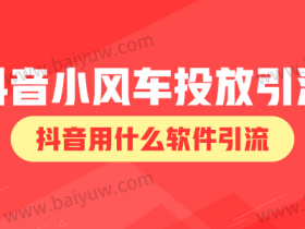 抖音小风车投放引流,抖音用什么软件引流?