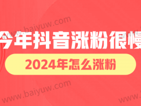 今年抖音涨粉很慢,2024年怎么涨粉?