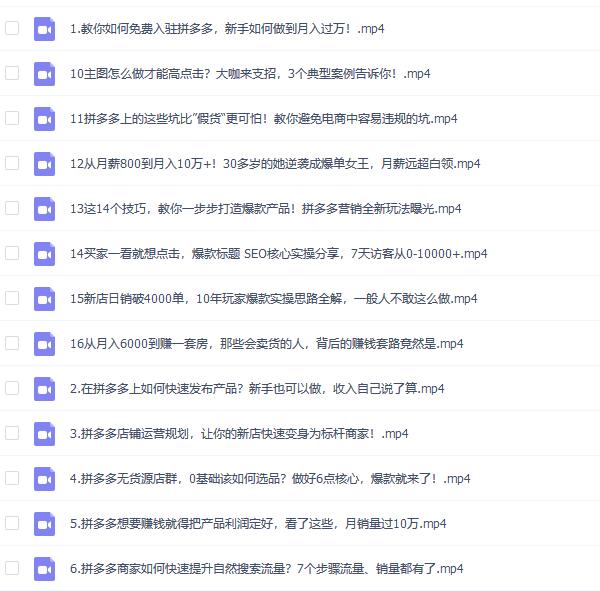 拼多多爆款实战攻略:日销10000单月入10w+