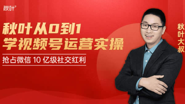 短视频副业《从0到1做视频号运营》教程网盘下载