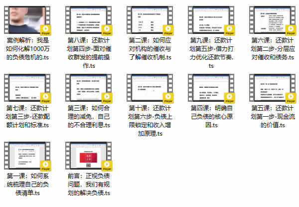 投资理财《走出负债,摆脱债务上岸课》教程完整版