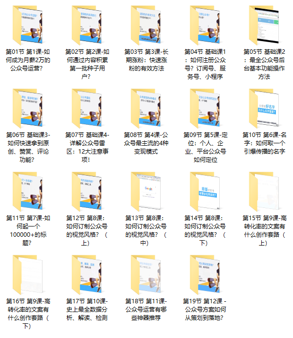 自媒体运营《零基础公众号运营副业赚钱项目》视频教程