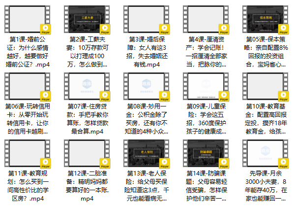 投资理财《用好家庭财政大权,在家赚回一套房》视频教程