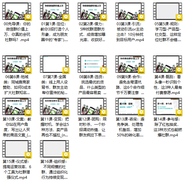 副业项目《微信群赚钱玩法,教你成为吸金群主》视频教程