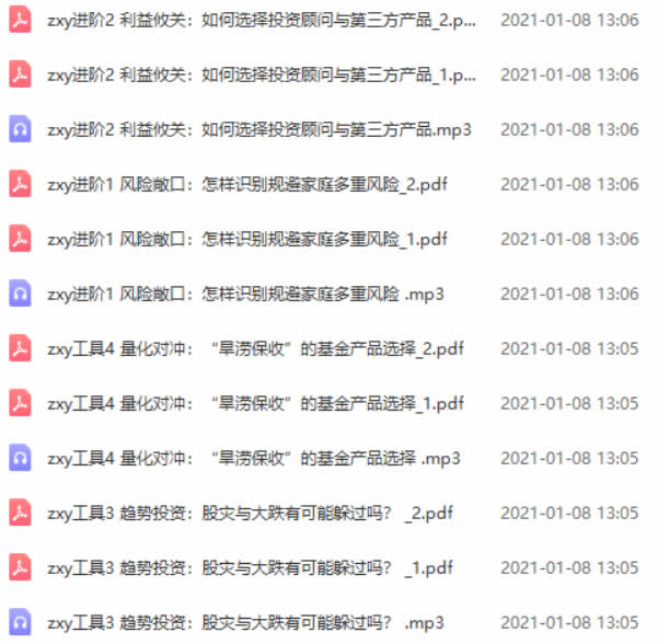 投资理财《个人投资课》完整版