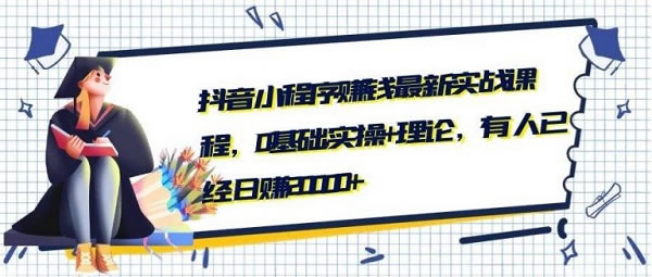 副业教程《抖音小程序赚钱实战,零基础上手攻略》视频教程