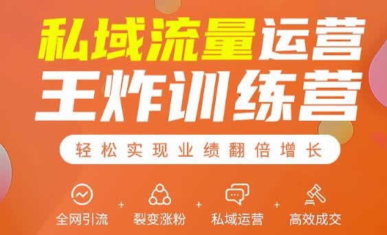 自媒体教程《私域流量运营王炸训练营》视频教程