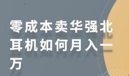 副业项目《华强北卖耳机实战指南,通过小红书快速出单》轻松月入10000+