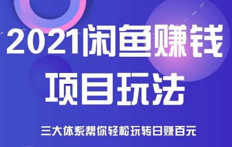 电商运营项目《2021咸鱼副业新玩法,零基础教你日入100+》视频教程