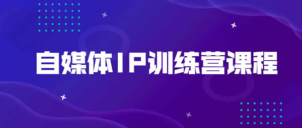 自媒体项目《自媒体IP训练营课程》视频教程