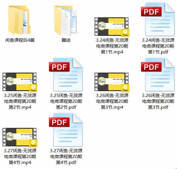 电商副业《咸鱼无货源项目,教你从0到月入20万+》视频教程