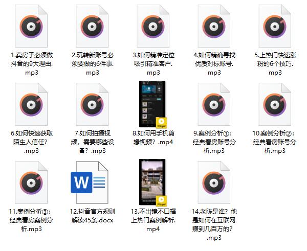 副业项目《抖音卖房实战课程》音频教程