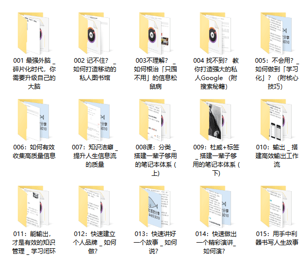 自我提升《知识管理训练营第1期》音频教程