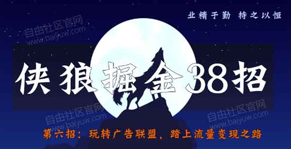 副业项目《快速玩转广告联盟,踏上流量变现之路》视频教程