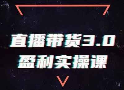 短视频副业《直播带货3.0盈利实操课》视频教程