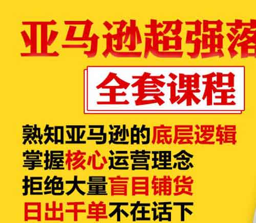 电商运营《亚马逊超强落地实操全案课程》视频教程