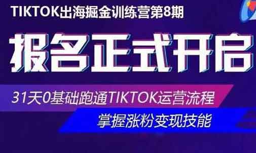短视频《Tiktok出海掘金训练营第8期》视频教程