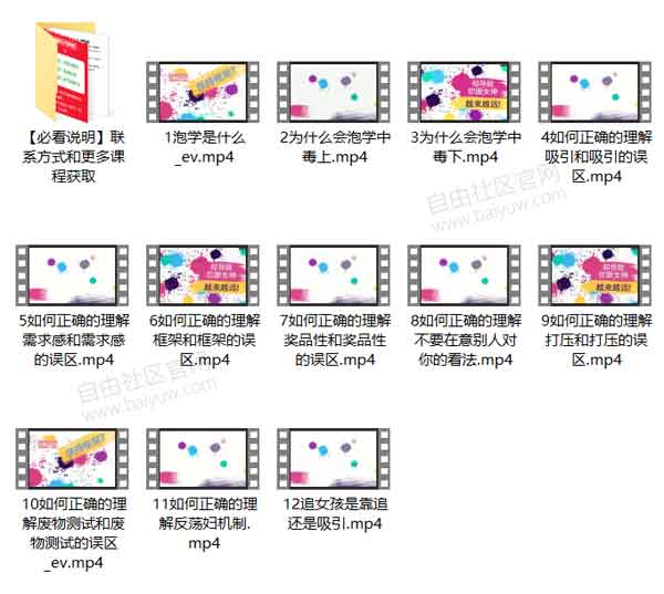 老三恋爱学《泡学解毒课》视频教程