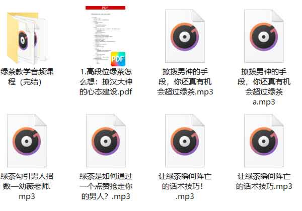 女生撩汉课程《绿茶成长术》2022版音频教程