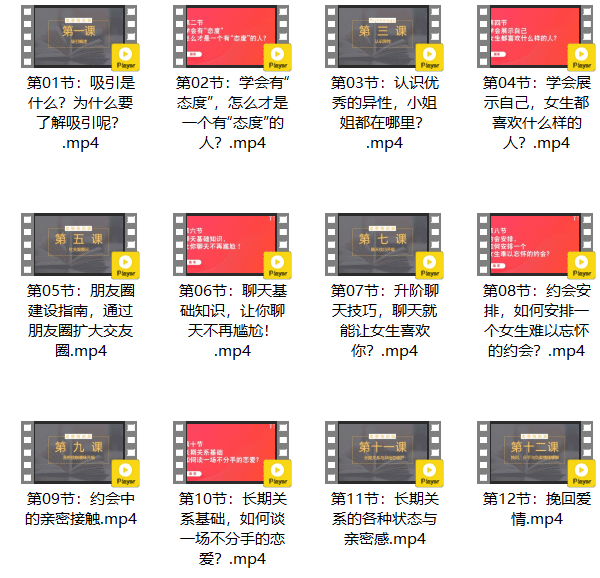 恋爱情商《恋商特训班》直播课教程