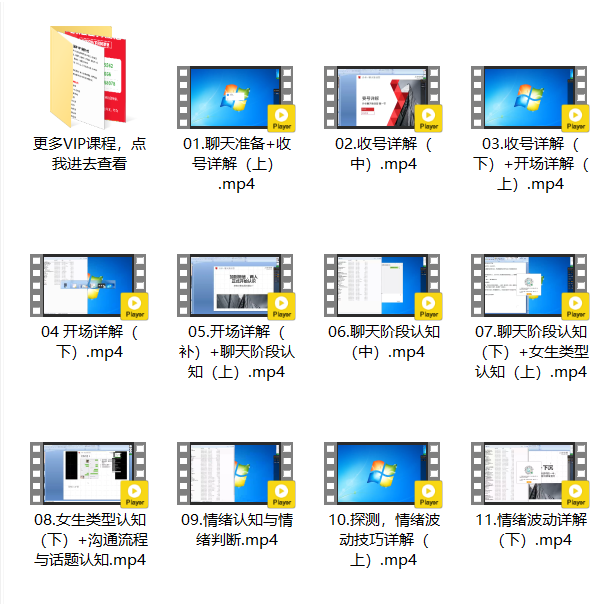 浪某《升华聊天集训营》视频教程