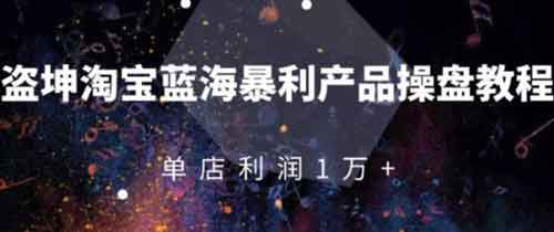 电商副业《淘宝蓝海暴利产品操盘》图文教程