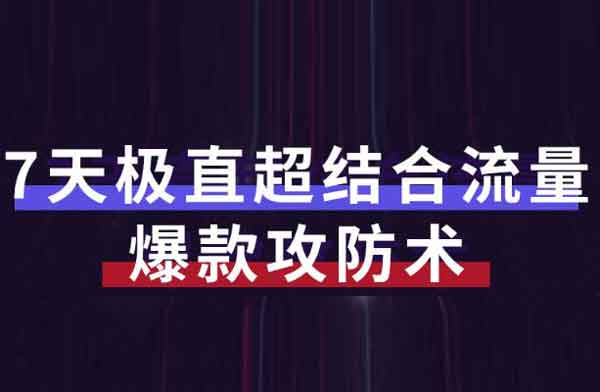 电商运营《7天流量爆款攻防术第1-2期》视频教程