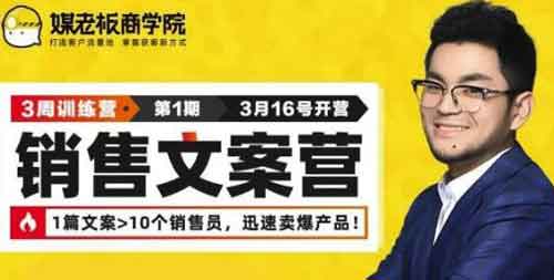 自媒体《销售文案训练营》音频教程