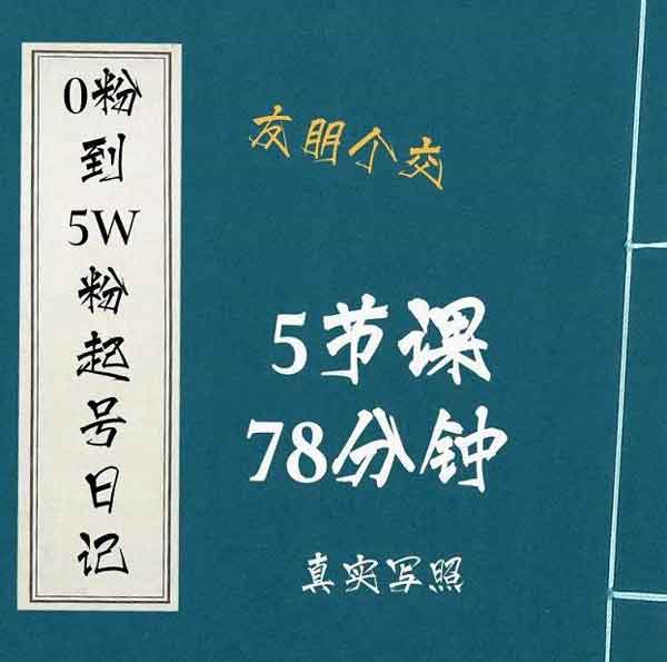 抖音副业《0粉到5万粉起号日记,大志参谋起号经历及变现逻辑》视频教程