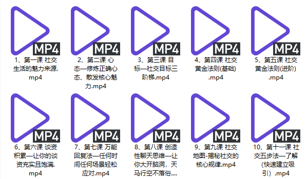 小怡子《社交吸引力训练营》视频教程