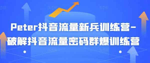 抖音运营《抖音流量新兵训练营 破解抖音流量密码群爆训练营》视频教程