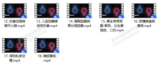 AMG《MK把妹笔记》视频教程