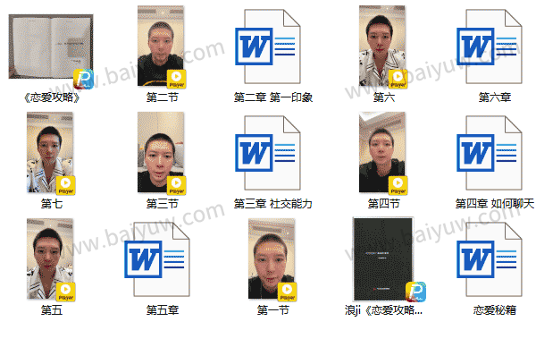 小宇团队《恋爱攻略》视频+电子书教程